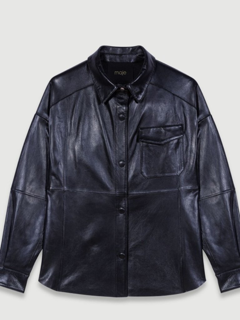 Maje Leather Shirt (Us Size S)